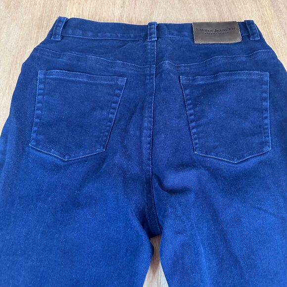 Lauren Jeans Co Ralph Lauren Women’s 8 Dark Blue Corduroy Pants Mid Rise - Picture 3 of 5